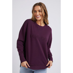 Sweatshirts: Simplified Crew plum