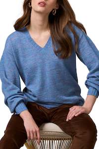 Loobies Story: Bonnie V Sweater weedgewood