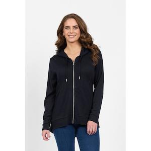 100% Merino zip up hooded jacket