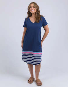 Sylvia tee dress blue depth