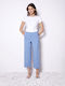 Gaucho crop pant sky