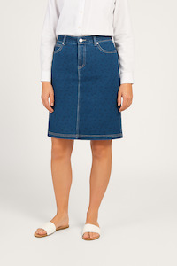 printed denim skirt kansas