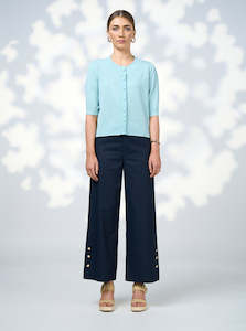 Knitwear: Mica cardi tiffany blue