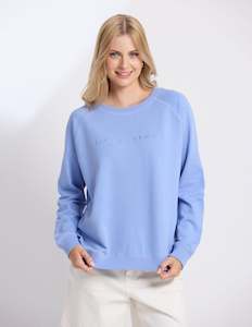 Stella Gemma: Sky embroidered logo classic sweat
