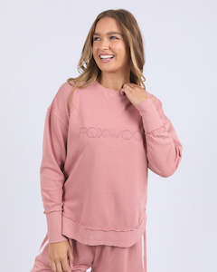 Sweatshirts: Simplified crew dark rose