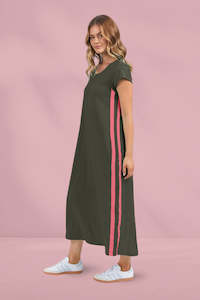 Foxwood Clothing: Recovery Dress Dark Khaki (Last one size 12)