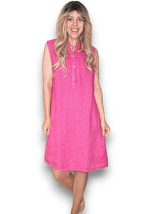 Summer Dresses: Coastal Midi Tank dress hot pink