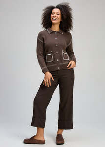 Knitwear: Tailored Cardi Cocoa