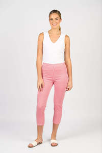 Vassalli: printed skinny leg 7/8 red (Last one size 10)