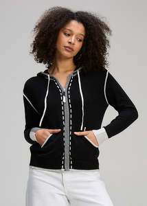 Threaded Hoodie black