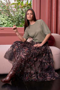 Skirts: Antoinette skirt black multi