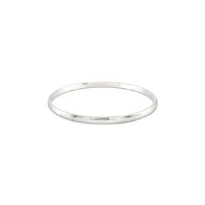 Sterling Silver Half Round Bangle #