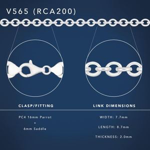 Bracelets: Sterling Silver Round Cable Chain Bracelet #25266