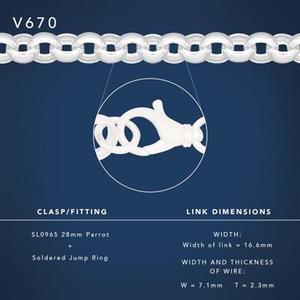 Bracelets: Sterling Silver 15mm Round Belcher Chain Bracelet #22686