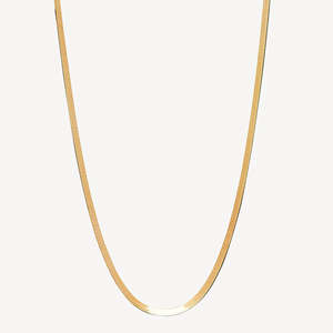 Pendants: Najo Herringbone Necklace (14ct Gold Plated) #25124