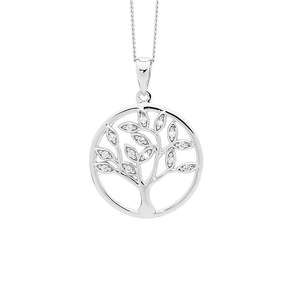 Pendants: Ellani Tree of Life Pendant with Cubic Zirconia's #