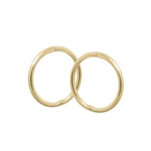 9ct Yellow Gold  14mm Sleeper Earrings #