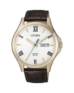 Watches: Citizen Gents Quartz Leather Strap Watch #25316
