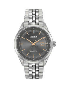 Watches: Citizen Eco Drive Gents Stainless Steel Bracelet Dress Watch #24853