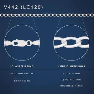 Sterling Silver LC120 Long Curb Chain #25196