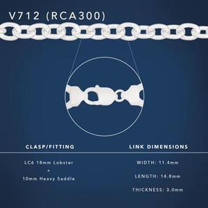 Sterling Silver Round Cable Chain 21CM #25195