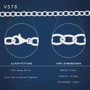 Sterling Silver Heavy Navette Chain #25147