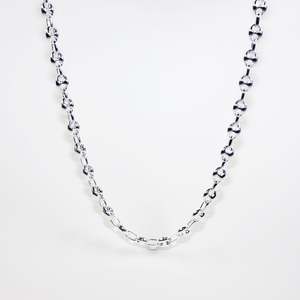 Sterling Silver Puffed Mariner Anchor Chain 50cm  #24828