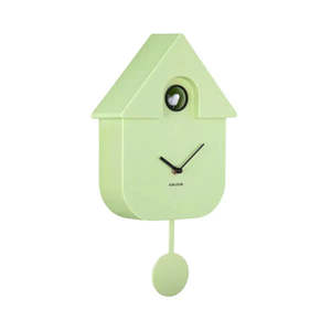 Karlsson Modern Cuckoo Clock - Soft Green #