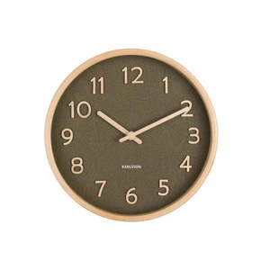 Karlsson Pure Wood Grain Wall Clock - Small Moss Green #25492