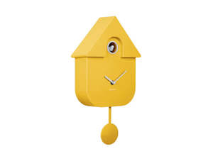 Clocks: Karlsson Modern Cuckoo Clock - Bright Yellow #