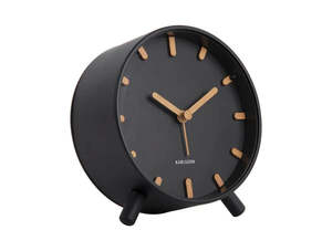 Clocks: Karlsson Grace Alarm Clock Black - #25534