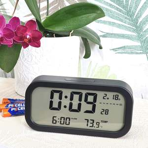 Clock Digital with Big Numbers Black #25565