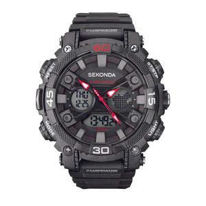 Sekonda Mens Digital Watch Durable Sport Chronograph Black #25596