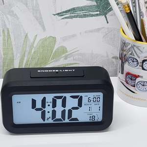 Digital Clock with Night Light Black #25595 #25592