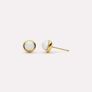 Najo Moonbeam Pearl Stud Gold Plated Earrings #25683