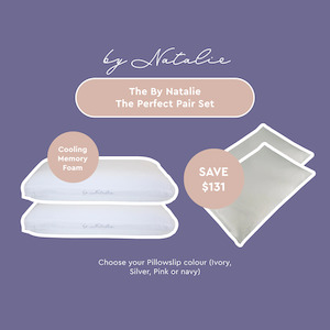 The Perfect Pair Set: Cooling Memory Foam Pillows, Silk Pillowslips