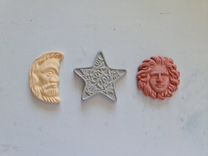 Products: Terracotta Embellishments - Sun, Moon, Star Unpinned Creative