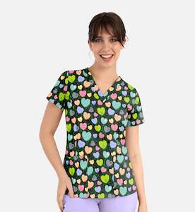Scrub Top: PRINT TOP - MBOO (MY BOO)