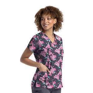 Scrub Top: PRINT TOP - SPBS (SPRING BLOSSOM)