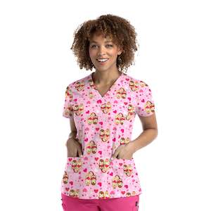 Scrub Top: PRINT TOP - OTTL (OTTERLY IN LOVE)