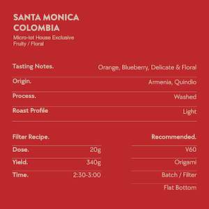 Colombia: Santa Monica Geisha Washed