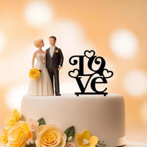 Weddings: Simple Love Wedding Cake Topper (9)
