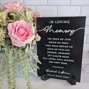 Weddings: In Loving Memory Sign