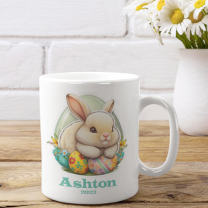 Easter: Floral Bunny Easter Mug
