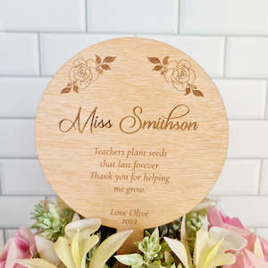 Teacher's Gift Personalised Planter Stick