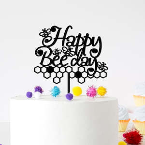 Happy Bee Day Cake Topper