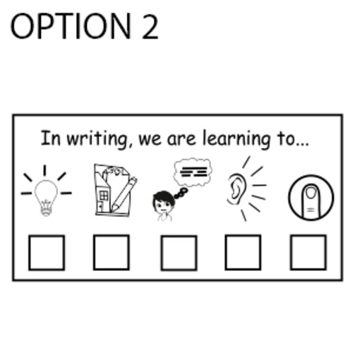 In writing, we are learning to...  Self-Inking Stamp