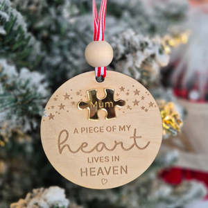 A Piece of My Heart - Memorial Christmas Ornament