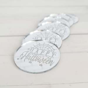 Halloween Mirrored Acrylic Cake Discs & Charms