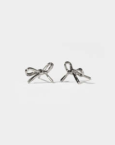 Caciverse Exclusive Meadowlark: Bow Stud Earrings Small - Sterling Silver